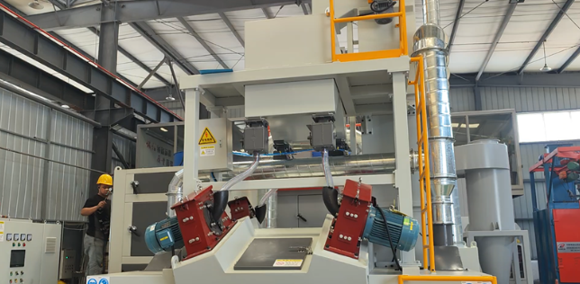 怀化板材除锈强化，通过式抛丸机应用案例